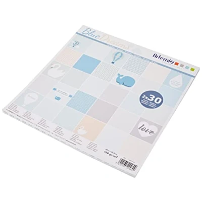 Image de Papier Scrapbooking Artemio Blue dreams Kraft 30,5 x cm 60 pcs