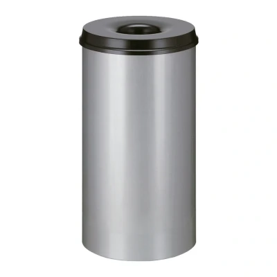 Afbeelding van Papierbak vlamdovend 50ltr grijs/zwart