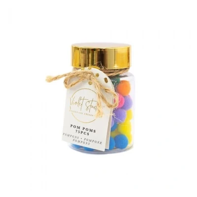Afbeelding van Violet Studio Pom Jar Brights 75pcs