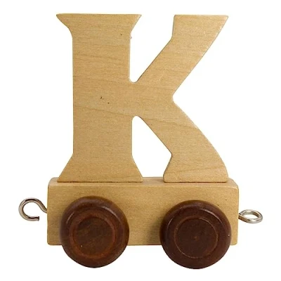 Afbeelding van Letters van hout, letter hanger, locomotief, wagon, A Z, hoogte 5,5 cm