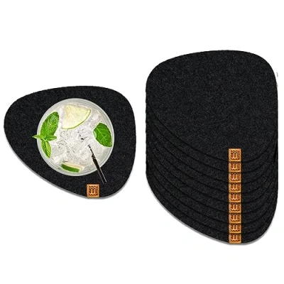 Afbeelding van Miqio® 10 stuks vilten onderzetters Oekotex duurzame voor dranken, glazen, kaarsen, kopjes, bar tafeldecoratie