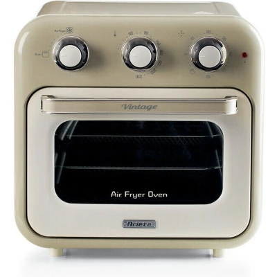 Afbeelding van Ariete 4632/03 Vintage Airfryer &amp; Oven 16 liter 1400 Watt timer draaispit roterende mand beige