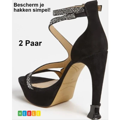 Afbeelding van *** 2 paar Zwarte Hakbeschermers Hakken Pumps Bescherming van Heble®