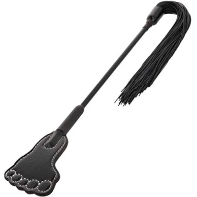 Afbeelding van Darkness SENSATIONS Crop and Flogger Black Extreme BDSM Sex Toy for Couples Fetish Bondage Games