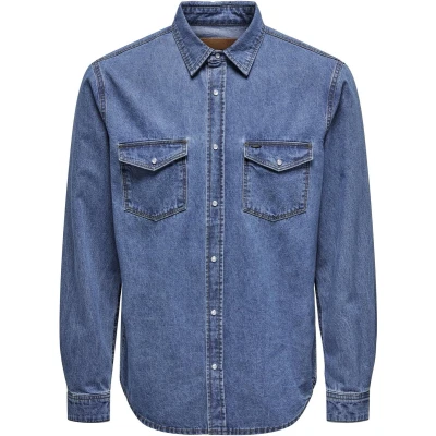 Afbeelding van Only &amp; sons hemd voor heren jeans maat s