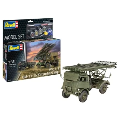 Afbeelding van 1:35 Revell 63338 Fordson BM 13 16 op WOT8 Katyusha/Cargo Militaire Truck Model Set Plastic Modelbouwpakket