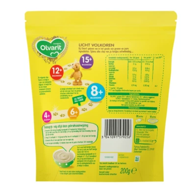 Afbeelding van Olvarit Granenpap Licht Volkoren 8+M 200gr