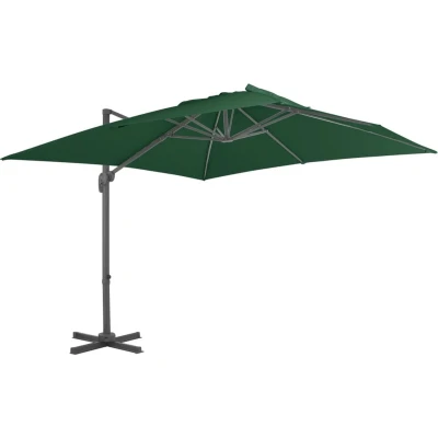 Afbeelding van vidaXL Zweefparasol met aluminium paal 400x300 cm groen