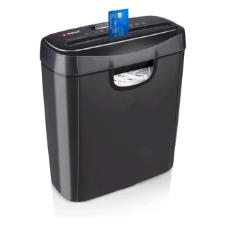 Afbeelding van Alpina Papierversnipperaar/ Creditcard Vernietiger Stroken met Opvangbak Oververhittingsbescherming Stil 230V 190W Zwart