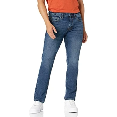 Image de Amazon Essentials Jean Slim Męskie, Bleu Délavé Vintage, 31W / 30L