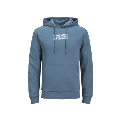 Afbeelding van Jack &amp; Jones CORP Graphic Hoodie, Heren, Maat: Large, Blau