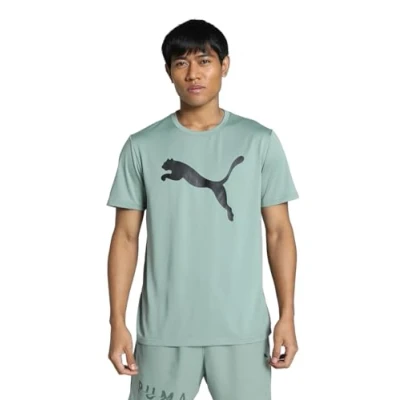 Afbeelding van Puma TAD Essentials Solid CAT TEE Sport Tshirt, Heren, Maat: Small, Green moon