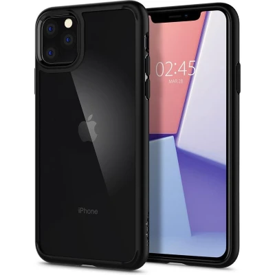Afbeelding van Spigen hoesje hardcase TPU bumper iPhone 11 Pro Zwart