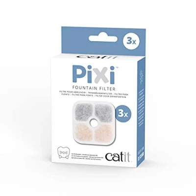 Image de Catit Pixi 43722 Lot de 6 filtres rechange pour fontaine à eau Blanc