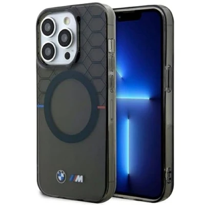 Afbeelding van BMW IML Printed Pattern Back Case (MagSafe Compatible) Geschikt voor Apple iPhone 13 Pro Max (6.7&quot;) Grijs