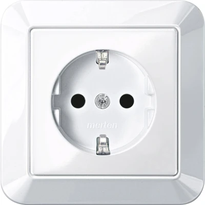 Afbeelding van Merten MEG2300 1019 Wandcontactdoos System M Polar wit