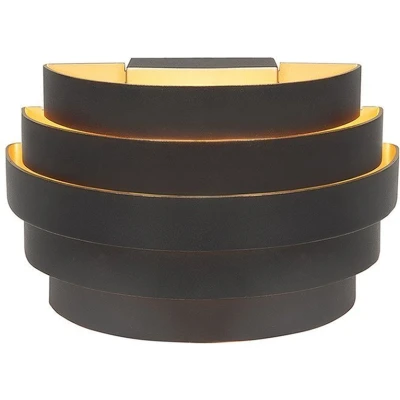 Afbeelding van Highlight Scudo Wandlamp 1 lichts 20 cm ZwartGoud