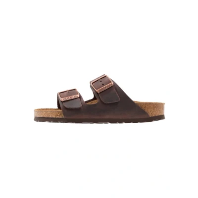 Afbeelding van Birkenstock Arizona SOFT Footbed Narrow Muiltjes habana, Maat: 36, Habana Leer