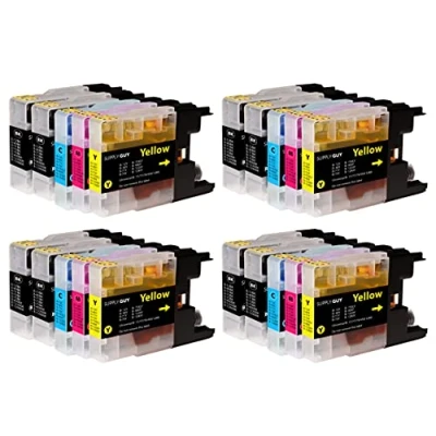 Afbeelding van Supply Guy 20 inktpatronen compatibel met Brother LC 1240 1220 voor DCP J525W J725DW J925DW MFC J430 Series J5910DW J625DW J6510DW J6710DW J6910DW