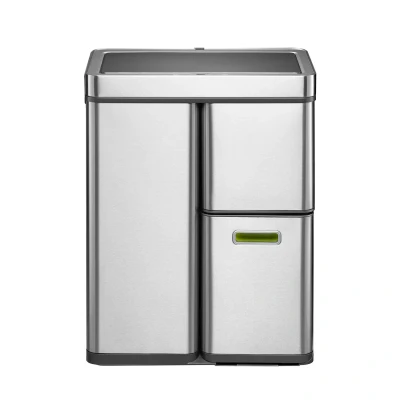 Afbeelding van Prullenbak met sensor EKO Mirage 35 + 15 L mat RVS