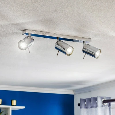 Afbeelding van LED Plafondspot chrome RING 3 x GU10 aansluiting