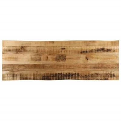 Afbeelding van Tafelblad met natuurlijke rand 140x40x2,5 cm massief mangohout
