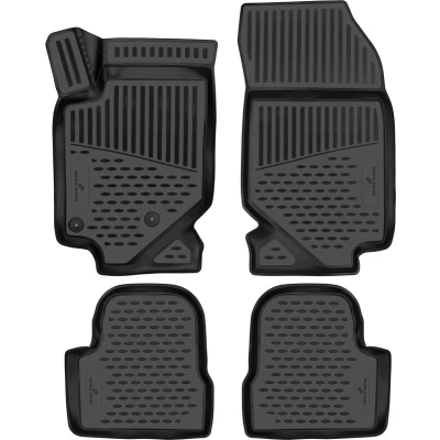 Afbeelding van WALSER XTR 75283 Vloermatset Waterdicht Rubber voor en achter Zwart Op maat gemaakt