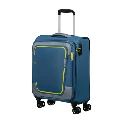Afbeelding van American Tourister Pulsonic Spinner 55 EXP coronet blue Zachte koffer