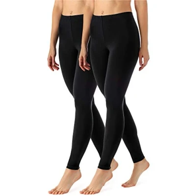 Afbeelding van Merry Style MS MS10 143 LE 2Pack Dames Leggings Sport Vrijetijdsbroek 2 Pak Lang Viscose Sporbroek Yogabroek Zwart/Zwart XS