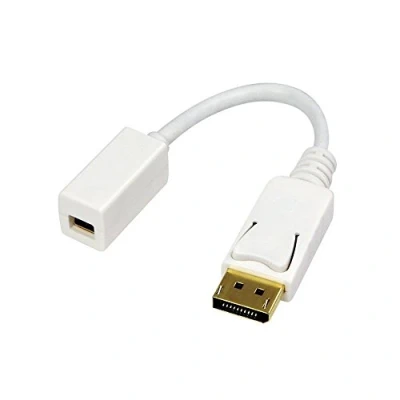 Afbeelding van LogiLink CV0040 DisplayPort Adapter [1x stekker 1x Mini bus] Wit Vergulde steekcontacten 15.00 cm