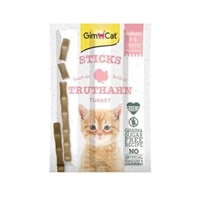 Afbeelding van Gimcat Sticks Kitten Kattensnack Kalkoen 3 stuks