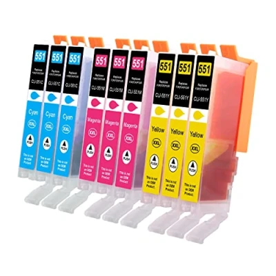 Afbeelding van Inktpatronen compatibel met Canon CLI 551 C M Y voor PIXMA IP7250 IP8750 MX925 MG5650 IX6850 MX725 MG5550 MG6350 MG6450 MX920 MG6650 (3 Cyaan 3 Magen) ta geel, 9 Inhoud van de levering: