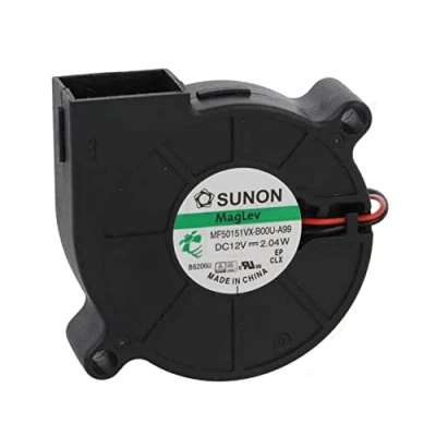 Afbeelding van Sunon MF50151VX A99 Radiale ventilator, 50 x 15 mm, DC 12 V, 6000 rpm, 42 dBA, vapolager, 2 geleiders