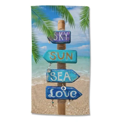 Afbeelding van Good Morning Strandlaken &quot;&quot; Blauw (100x180 cm) Microfiber