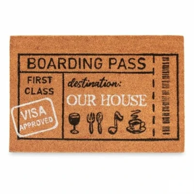 Afbeelding van Deurmat Boarding Pass Natuurlijk 60 x 1 40 cm (12 Stuks)