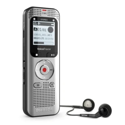 Afbeelding van Philips DVT2015 Audio recorder incl. Sembly Stereo MP3/PCM spraak naar tekst cloudsoftware/ spraakherkenning 8GB USB