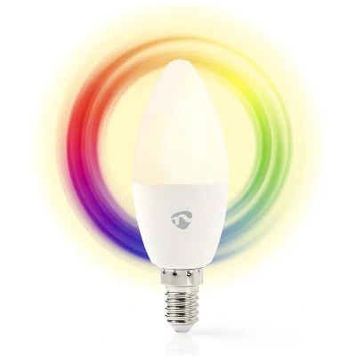 Afbeelding van LED Wifi lamp E14 Nedis SmartLife Kaars (LED, 4.5W, 350lm, 2700K, Full colour, Dimbaar)
