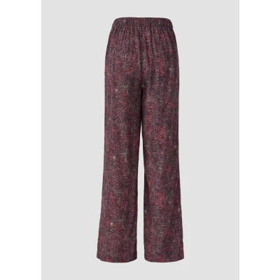 Afbeelding van QS by S. Oliver print broek mauve A maat 34