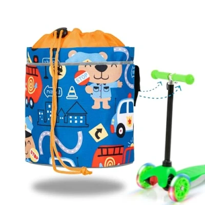 Afbeelding van Knuffig Fietstas voor kinderen, universele stuurtas driewieler en kinderfiets, Kerstmis verjaardag (dinosaurus)