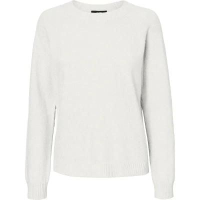 Afbeelding van Vero Moda Trui Vmdoffyshine Ls O neck Blouse Rep N 10221006 Snow White/w. Silver Dames Maat XS