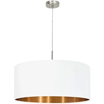 Afbeelding van EGLO Pasteri Hanglamp 1 Lichts ø53 cm Nikkel Mat Wit Koper