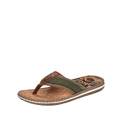 Afbeelding van Rieker Teensandalen, Heren, Maat: 42, Groen Textiel