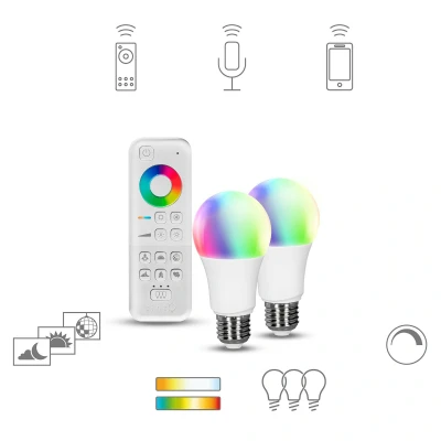 Afbeelding van Tint E27 Smart Led Lamp Starterset A60 9,5w Rgb Dimbaar Met Afstandsbediening LEDdirect.nl