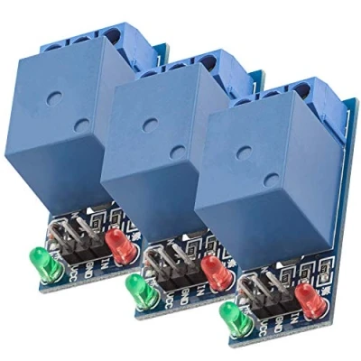 Afbeelding van AZDelivery 3 x 1 Relay 5V KF 301 Module Low Level Trigger compatibel met Arduino Inclusief E Book!
