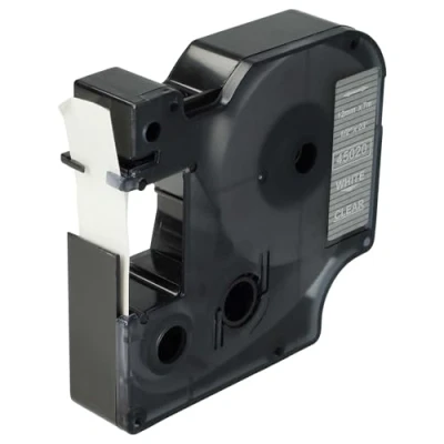 Afbeelding van vhbw Vervangende tape voor Dymo 45020, D1 labelprinters, 12 mm, wit op transparant