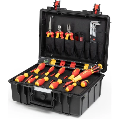 Afbeelding van Wiha 45257 Gereedschapsset Elektricien In koffer, Stofdicht, Waterdicht 39 delig