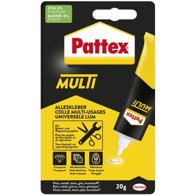 Afbeelding van Alleslijm Pattex Multi tube 20gram op blister