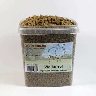 Afbeelding van Wolkracht Wolkorrels Wolpellets Organische bodemverbeteraar en meststof voor moestuin kamerplanten 100% biologisch 5500ml