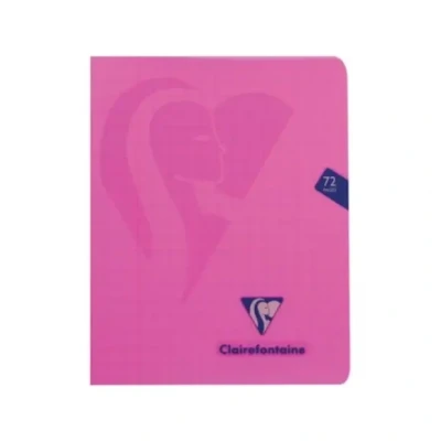 Afbeelding van Clairefontaine schrift mimesys voor ft A5, 72 bladzijden, kaft in PP, gelijnd, geassorteerde kleuren 10 stuks