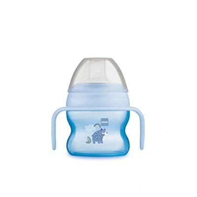 Image de MAM Starter Cup Gobelet d&#039;apprentissage pour bébé (150 ml) les premiers essais de boire à bec avec poignées antidérapantes À partir 4 mois Motif ours